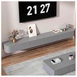 Generisch Schwebender TV-Ständer Mit Ablage, Entertainment-Center Aus Holz, Mit Hohler Rückseite, Wandmontierter TV-Schrank, Modernes TV-Regal, TV-Möbel, TV-Tisch(Grey,300cm)