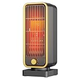 DDHTSAL Energiesparender Heizlüfter Klein Leiser - 900W PTC Keramik Schnell Heizung Elektroheizung, 3 Gänge Knopf Tischheizung mit Kippschutz für Büro, Schlafzimmer, Badezimmer