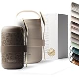 MAMEIDO Thermobehälter für Essen 500 ml, Müslibecher to go Edelstahl, Thermobecher Essen auslaufsicher, Ideal für Joghurt, Porridge, Babybrei, Suppen & Eis (Wild Allure)