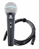 Pronomic DM-58-B Vocal Mikrofon mit Schalter inkl. 5m XLR Kabel mit druckvollem, warmem Klang