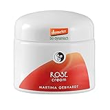 Martina Gebhardt ROSE Cream (50ml) • Bio-Gesichtscreme für trockene & empfindliche Haut • Feuchtigkeitscreme Gesicht mit Rosenöl • Naturkosmetik Crème