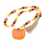 Angoily Kürbis-Anhänger Herbstperlen für gestuftes Tablett Herbst -Dekorbuhlschale Girlande Quaste Kürbisgirlande für Mantel Kürbisdekorationen für den Kamin Herbstgirlande Fallen Hanfseil