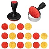 KATLINNA Keksstempel Weihnachten Set Plätzchenstempel Ausstechstempel Weihnachten Plätzchen Stempel mit Stempelgriff Ausstechring und 8 Prägemotiven für Fondant Dekorationen die Küche Backen