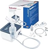 Beurer IH 16 Inhalator, Inhalationsgerät für Kinder und Erwachsene, bei Erkältungen und Atemwegserkrankungen der oberen und unteren Atemwege, einfache Reinigung, kompaktes Design, blau/weiß