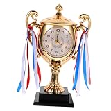 UKCOCO 1Stück Kreative Desktop Uhr im Trophy Design für Robuste Tischuhr für Schlafzimmer für Cafés und Clubs Langlebig Funktional