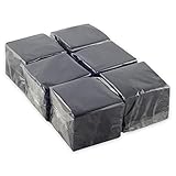Hostelnovo - 600 Stück schwarze Tischservietten, Einweg-Papier - Mikro-Stepppapier - 10 x 10 cm (gefaltet) und 20 x 20 cm (aufgeklappt) - Ideal für Catering, Bars und Partys