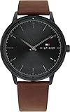 Tommy Hilfiger Analog Quarzuhr für Herren mit Braunes Lederarmband - 1791876