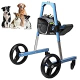 Verstellbarer Hunderollstuhl – 4-Rad-Mobilitätshilfe für verletzte/gelähmte Hunde, Vorderbeinstütze, Haustierwagen & Hüftbandage, idealer Gehassistent für Hunde