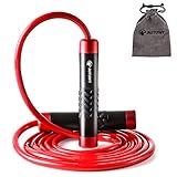 Gewicht springseil 1LB,Aluminium Griff & 9mm Dicke Seil - Ideal Für Fitness, Gewichtsverlust, Crossfit, Boxen, MMA, Double Unders,Functional Core,Boxen Sport Training,Kinder und Erwachsene