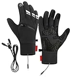 Gdnhovfnxe Elektrische Handschuhe, beheizte Handschuhe,USB-Heizhandschuhe zum Radfahren - Beheizbare Snowboard-Handschuhe, wasserdichte Touchscreen-Schneehandschuhe für Skifahren im Freien, Radfahren