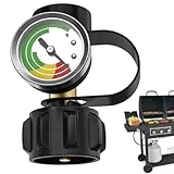 Propangas Füllstandsanzeige, Metall LP Tankanzeige, Propangas Messgerät Gasflasche Messgerät Für Propangas Tank, Leckdetektor Und Druckmessgerät, Ideal Für Grill, Wohnmobile Und Heizungen