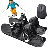 Ski Skates, Verstellbare Kurzski Für Erwachsene, Snowboard Skischuhe, rutschfest Gleitschuhe, Tragbare Winter Snowblades, Leichte Schneeschuhe Mit Aufbewahrungstasche, Skizubehör
