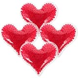 FIXOSHEE 4 Stück Herzförmige Gel eisbeutel Wiederverwendbare Kühlakkus aus Pvc gel Leichte Kältekompresse für Verletzungen Muskel für Erwachsene und Praktische Schmerz Muskelpflege