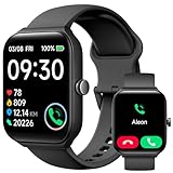 TOOBUR Smartwatch mit Telefonfunktion, 1.95' Fitnessuhr mit Herzfrequenz Schrittzähler Schlafüberwachung IP68 Wasserdicht Kompatibel Android & iOS für Herren 44 mm