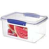 Sistema KLIP IT Frischhaltedose | 3 l | stapelbare und luftdichte Vorratsdose mit Deckel | geeignet für Kühl-/Gefrierschrank | BPA-freier Kunststoff | blaue Clips | 1 Stück