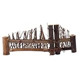 TOYZFRIENDY Kleiner Japanischer Holz zaun Langlebige Dekoration für Haus Bonsai Garten und Mikro landschaft Natürliches Material Stilvoll und Vielseitig Einsetzbar