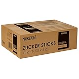 NESCAFÉ Zuckersticks, individuelle Packung, zum Süßen von Kaffee, Tee, heißer Schokolade, Karton mit 1000 Sticks à 4g, 4kg
