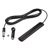Eightwood Autoradio Antenne FM Car Radio Antenne Radio Patch Windschutzscheiben Paste Antenne FM 3m Kabel + DIN Buchse 41585 auf ISO Adapter für Autos Radios LKWs Universal mit MEHRWEG
