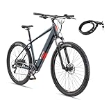 TELEFUNKEN MTB E-Bike Herren 29 Zoll, Elektrofahrrad Hinterradmotor, 7-Gang Shimano Kettenschaltung, Scheibenbremsen - Pedelec Mountainbike, M921