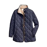 Leichte Steppjacke Damen Große Größen - Übergangsjacke Mit Reißverschluss Warm Gefüttert Winterjacke Oversized Daunenjacke Stehkragen Fleecejacke Einfarbig Freizeitjacke Frauen Sweatjakce