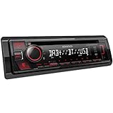 Kenwood KDC-BT450DAB CD-Autoradio mit DAB+ und Bluetooth Freisprecheinrichtung (Hochleistungstuner, Soundprozessor, USB, AUX, Spotify Control, 4x50 Watt, Tastenbeleuchtung rot)