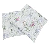 CB Home & Style Sitzkissen Stuhlkissen Blumen Dekokissen 2er-Pack 40x40cm (Lavendeltopf)