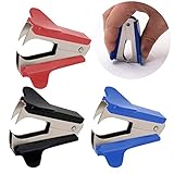 Heftklammerentferner,3er Pack Eagle Entklammerer mit Stahlkiefer Mini Enthefter für Schulbüro Zuhause Zufällige Farben