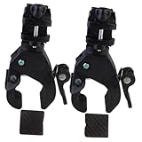 PENIKOKO 2 Stück Fahrrad frontlicht Halterung Kunststoff Leicht Rotierbar Drehbar Lenkerhalterung für Mountainbike Bike Outdoor Fahrradzubehör Schwarz