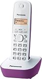 Panasonic KX-TG1611FRF DECT-Schnurlostelefon ohne Anrufbeantworter, Violett/Weiß
