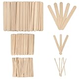 300 Stück Holzspatel für Haarentfernung, 3 Größen Mundspatel Holz, Holzspatel Waxing Applikator, Holzmundspatel Holzstäbchen zum Basteln, Spatel Holz für Eisstiele, Handwerk