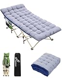 Sportneer Feldbett Klappbett mit Auflage, 188 X 71cm 204KG Set of Campingbett Feldbett Klappbar XXL mit Faltbare Matratze Camping für Erwachsene, Outdoor, Garten, Camping, Reisen, Indoor