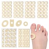 KEWUF 120 Stück Hühneraugenpflaster,Schaum-Hornhautkissen, Hühneraugenringe Blasenpflaster Hühneraugen, Anti-Reibung, reduziert Fuß- und Fersenschmerzen bei Zehen, Hornhaut, rutschfest