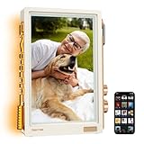 Divoom Times Frame – transparenter digitaler Bilderrahmen (10,1-Zoll) mit WLAN und 64 GB, IPS-Display mit Schweb-Effekt und RGB-Drehknopf, 400+ Zifferblätter, Widgets und Pixel-Art-Community (weiß)