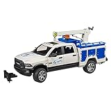 bruder 02509 - RAM 2500 Service Truck mit Rundumleuchte - 1:16 Fahrzeuge, Jeep, Transporter, Spielzeug ab 4 Jahre