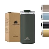Groenenberg Thermobecher 440 ml | Kaffeebecher to go 100% Auslaufsicher | Hält mind. 4 h warm | Coffee to go Becher aus recyceltem Edelstahl