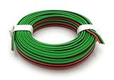 BELI-BECO L318/5 Kabel - Kupferlitze 3 x 0,14 mm² (1x18x0,10 mm) - Drillingsleitung - 5 m Ring (Roco-Farben: Rot-Schwarz-Grün)