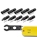Avoltik Stecker für Solaranlage 5 Paar I Solarstecker für Kabel 2,5/4 / 6mm² I TÜV-zertifizierte Solar Steckverbinder der Schutzklasse II & IP67 I wetterfestes Set inkl Werkzeug