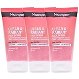 3x Neutrogena Clear&Radiant Tägliches Gesichtspeeling Pink Grapefrucht je 150 ml