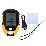 MAGT Digitaler Höhenmesser, SUNROAD Multifunktions Höhenmesser Barometer FR500 Kompass Thermometer Hygrometer Uhr für Outdoor Bergsteigen Angeln(Gelb)