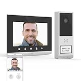 EXTEL 720321 Video-Türsprechanlage, kabellos, große Reichweite 350 m, Wave 2, Schwarz
