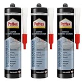 Sanitärsilikon Weiß – Schimmelresistenter Silikon-Dichtstoff für Bad, Küche & Sanitär – UV- & wasserbeständig – 1K Silikon für Innen & Außen (3 x 280ml)