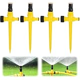 IKOPFLN 4 Stück Rasensprenger 360° Drehbarer Gartensprenger Garten Sprinkler, Garten-Rasensprenger,Wassersprenger Einstellbar Automatische Bewässerungssystem, Bewässerungssystem Garten