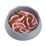 Bepoper Silikon Slow Feeder Hundenapf, 17cm Durchmesser Weiches Silikon Anti-Ersticken Puzzle Slow Feeder für Kleine Hunde und Katzen, Verlangsamung der Fressgeschwindigkeit von Haustieren und