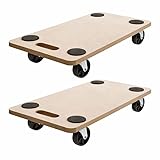 SCHEPERS (2Stück) Rollbrett Transportroller Möbelroller Roller für Möbel Transporter Tischtransportwagen max. 200kg