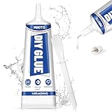 Miioto Bastelkleber Schnelltrocknend & Transparent, Weißer Bastelkleber, Bastelkleber Flüssig, Bastelkleber Transparent Flüssig, Bastelleim für Hobby und Heimwerken - 50ml