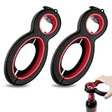 Maxentico 2 Stück Glasöffner Schraubdeckelöffner, 6-In-1 Deckelöffner, Drehverschlussöffner, Flaschenöffner Drehverschluss, Multifunktionaler Flaschenöffner, Multifunktions Dosenöffner für Küche