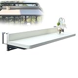 Klappbarer Hängetisch, 5-Fach Höhenverstellbar Kleiner Beistelltisch für Balkon, Terrasse, Einfache Montage, Ideal für kleine Räume