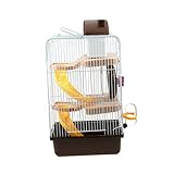 VANZACK Hamsterkäfig Hamster hamsterspielzeug Hamsterparadies verschiebbar dekoflasche trinkhut Hamsterwohnung shlitten wasserzapfsäule Chinchillakäfig Haustierkäfig Coffee