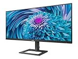 Philips 346E2LAE - 34 Zoll WQHD Monitor, Adaptive Sync, Lautsprecher, höhenverstellbar (3440x1440, 100 Hz, DisplayPort, HDMI, USB-C, USB Hub) schwarz