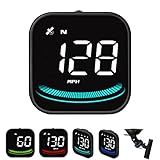 Geloo Auto HUD Head Up Display, Universell KMH & MPH Digital GPS Geschwindigkeitsmesser Smart Tachometer mit OverSpeed Alarm Müdigkeitswarnung USB Schnittstelle für alle Fahrzeuge